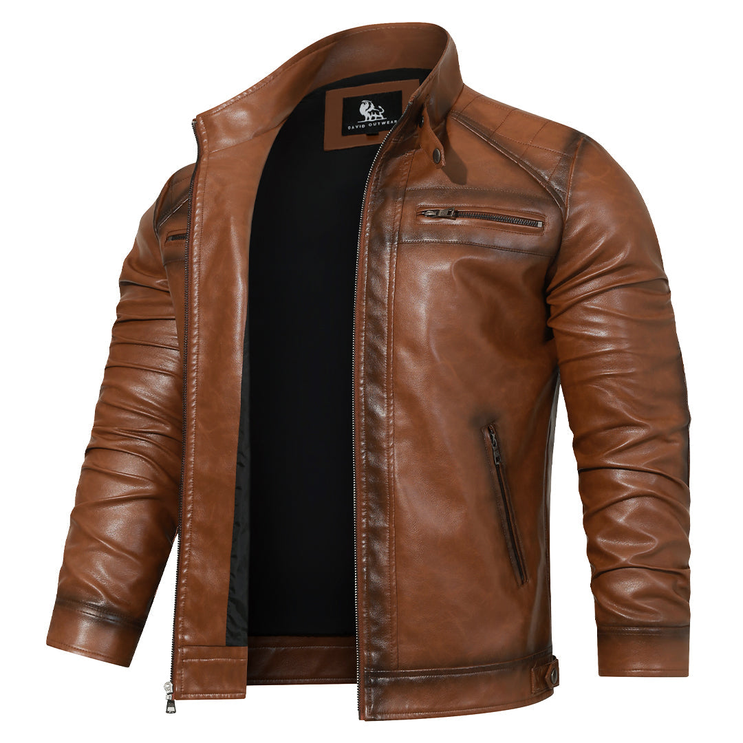 Roadster Leather Jacket Sienna